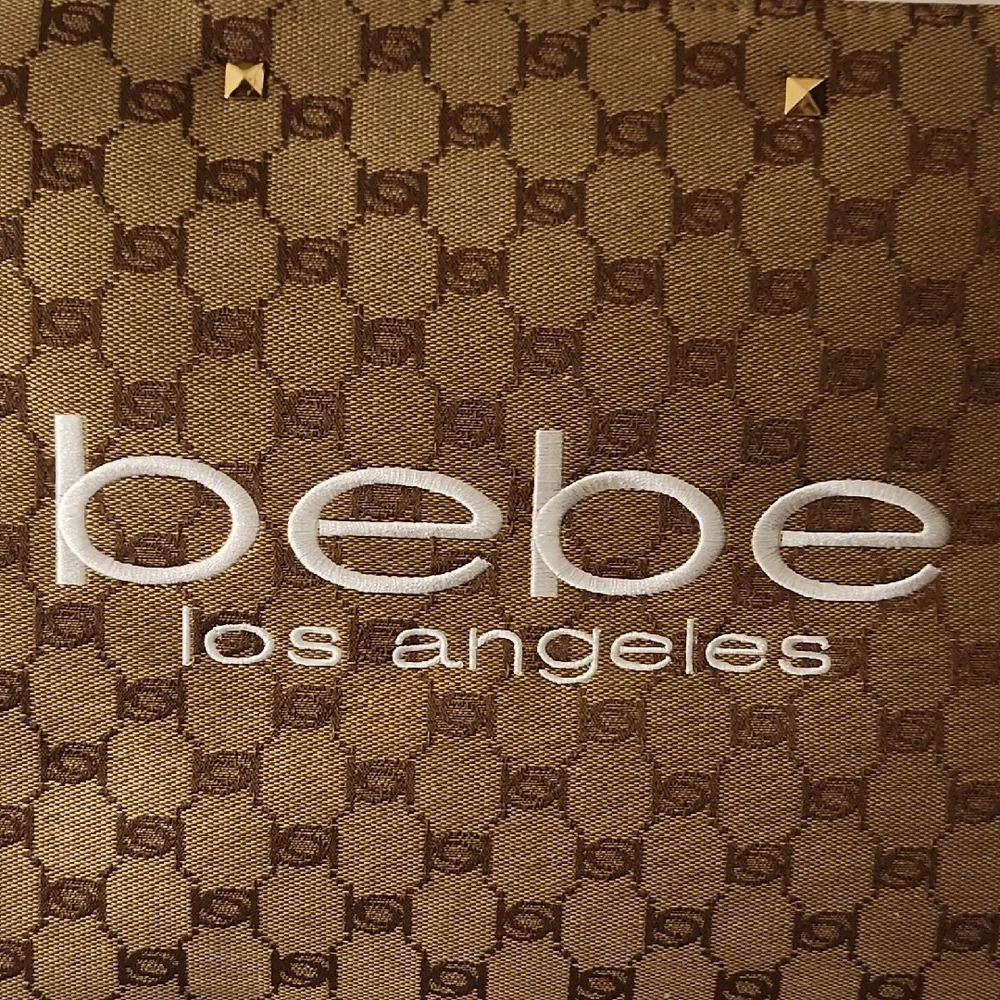 Bebe Canvas Crossbody/Tote Bag w/Free Sak Wristlet
